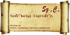 Székelyi Ciprián névjegykártya